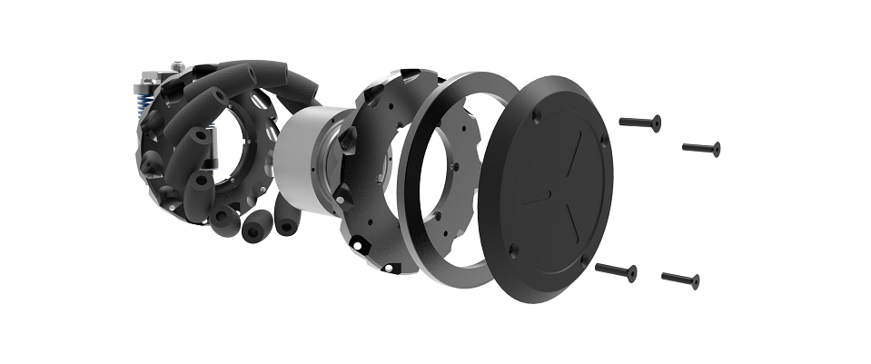 RoboCT motorized mecanum wheel - 1 RoboCT motorized mecanum wheel - 1